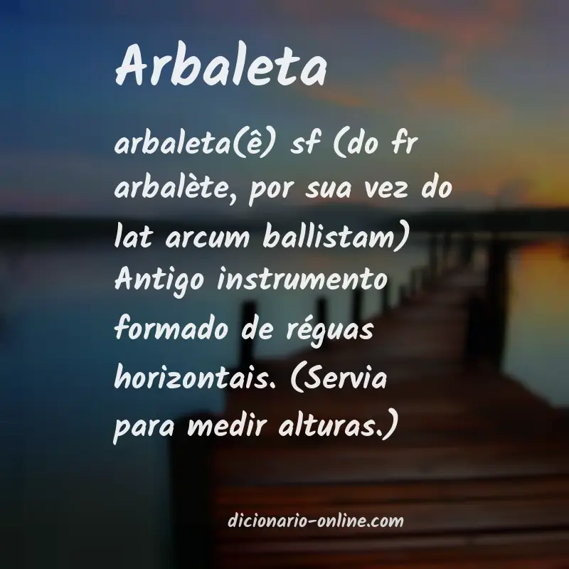 Significado de arbaleta