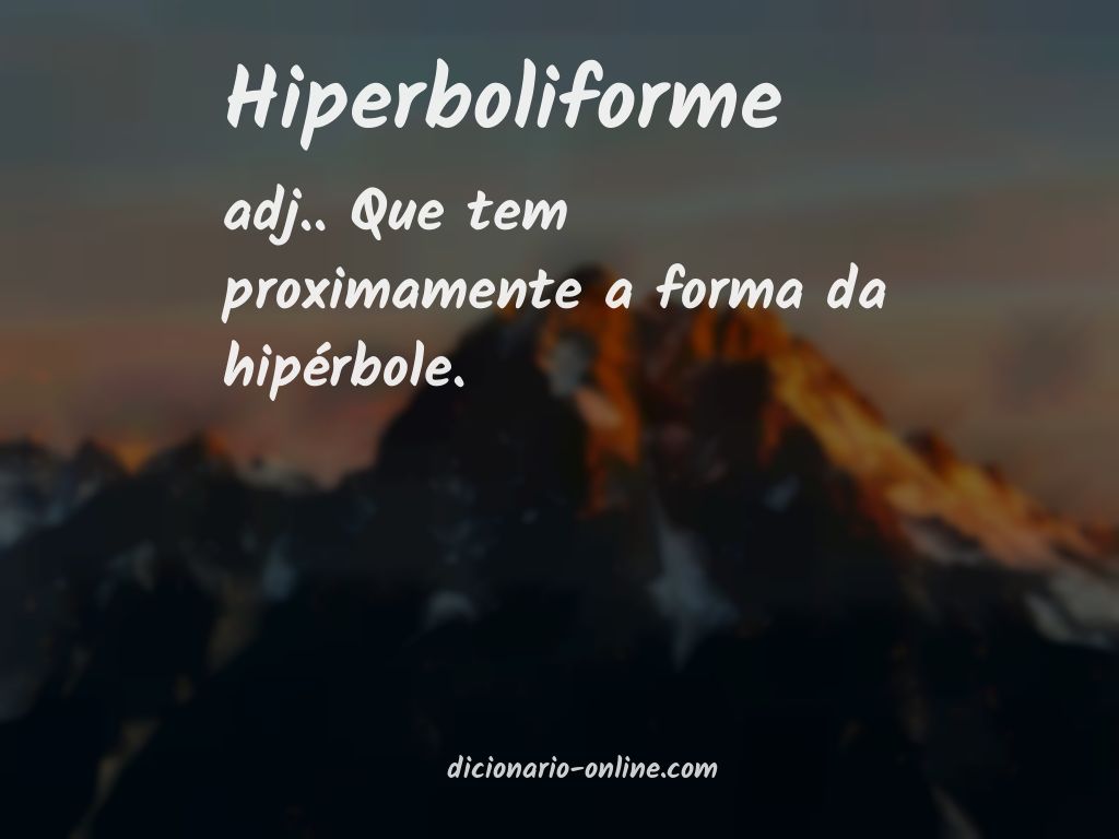 Significado de hiperboliforme