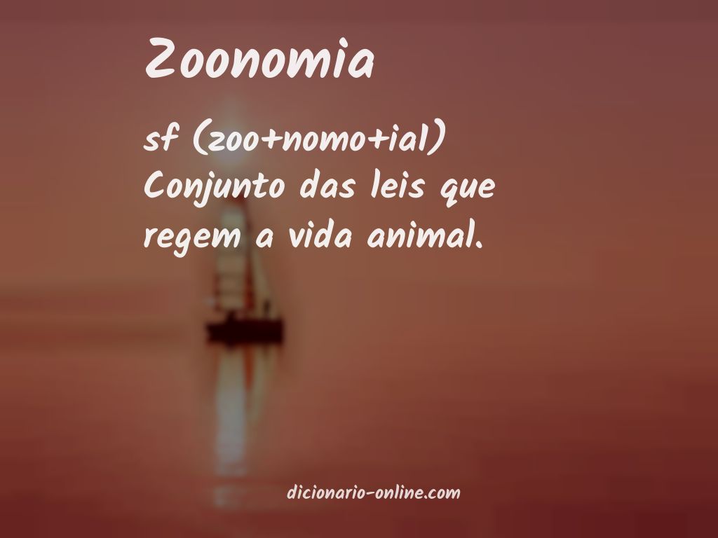 Significado de zoonomia