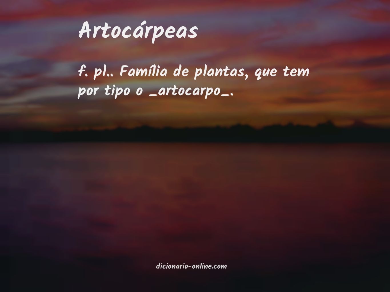 Significado de artocárpeas