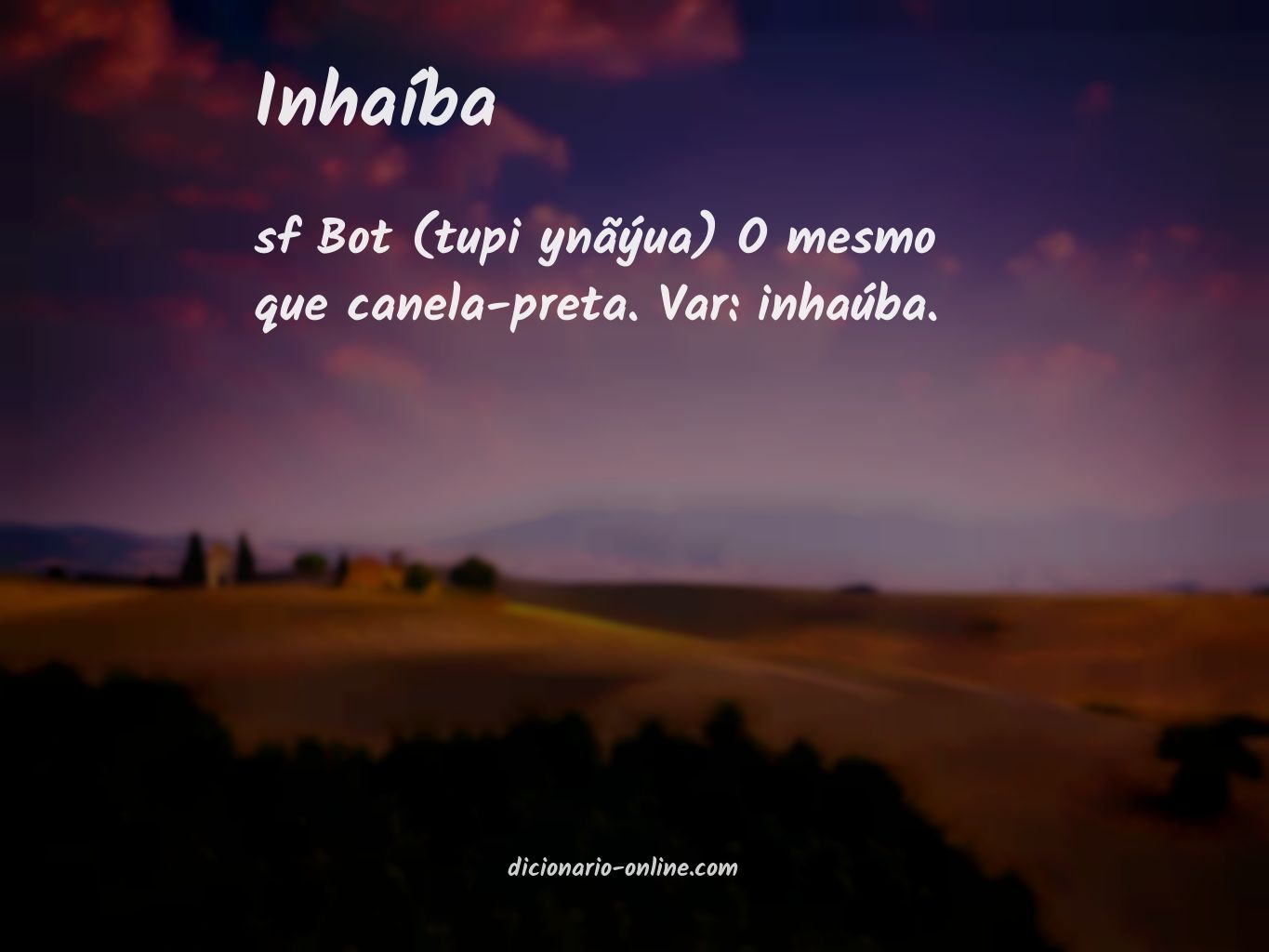 Significado de inhaíba