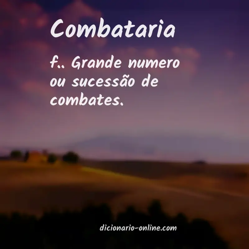 Significado de combataria