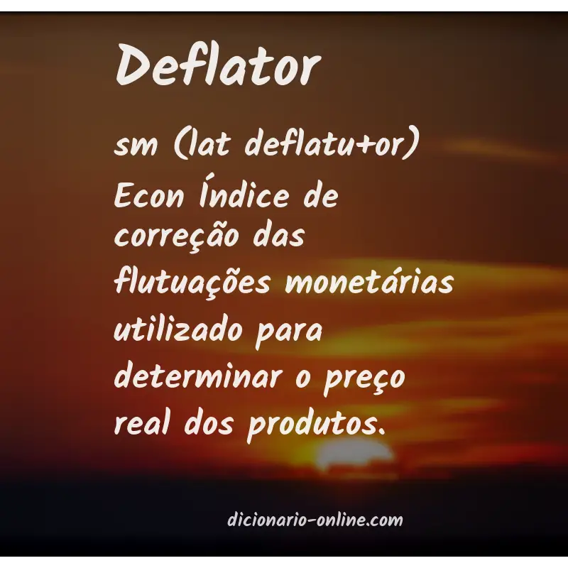 Significado de deflator
