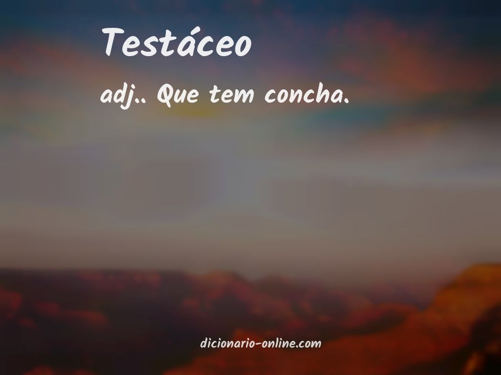 Significado de testáceo