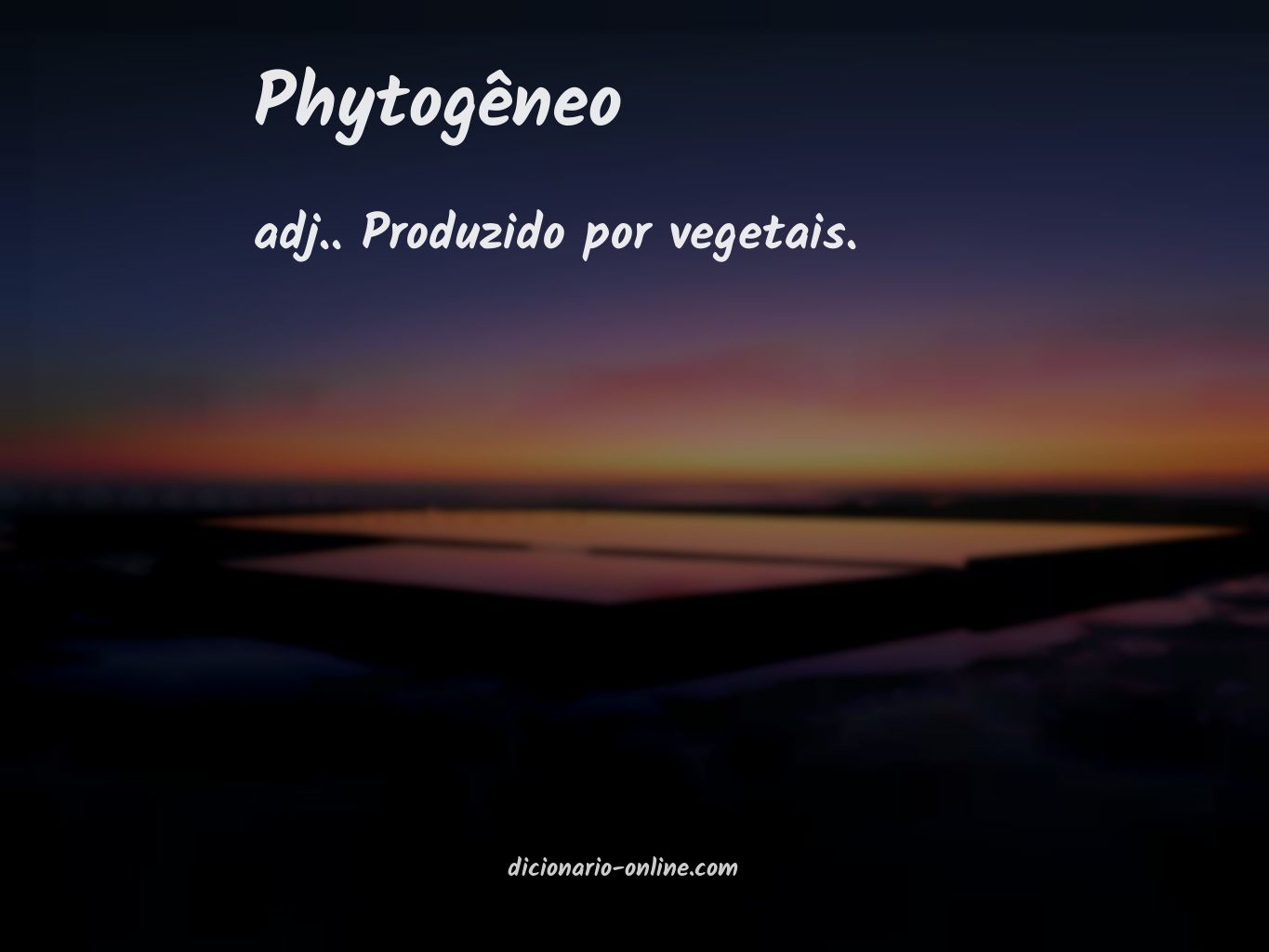 Significado de phytogêneo