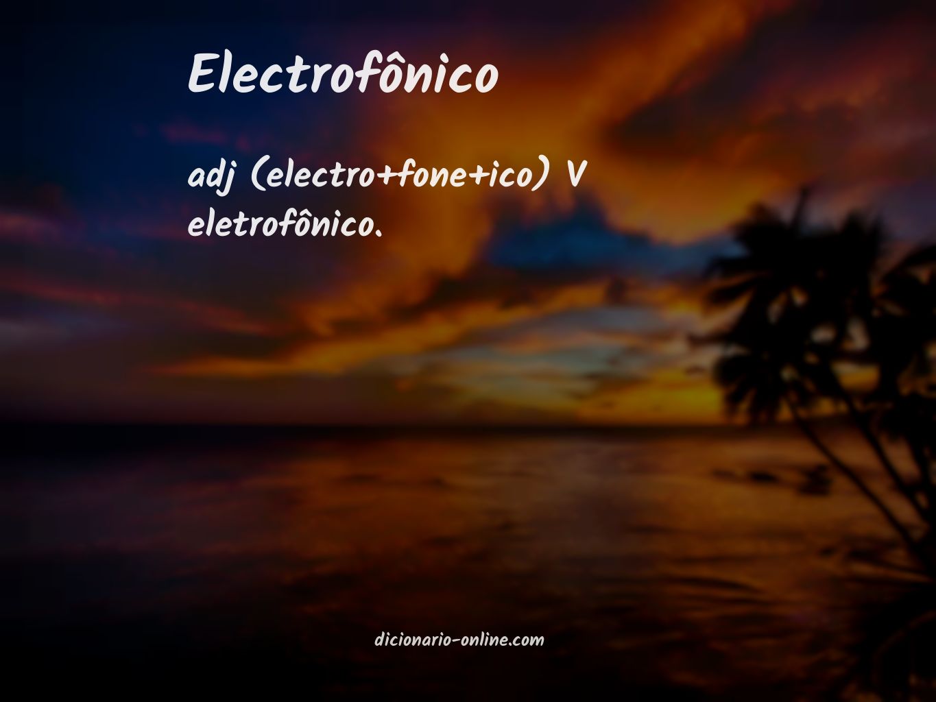 Significado de electrofônico