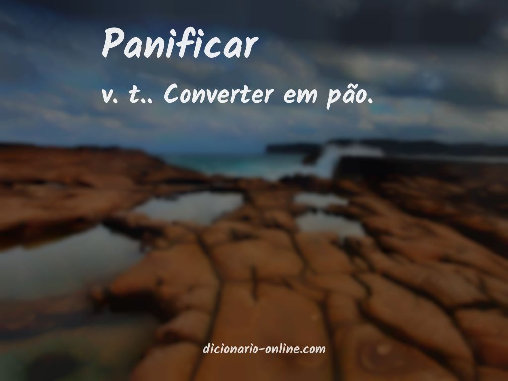 Significado de panificar