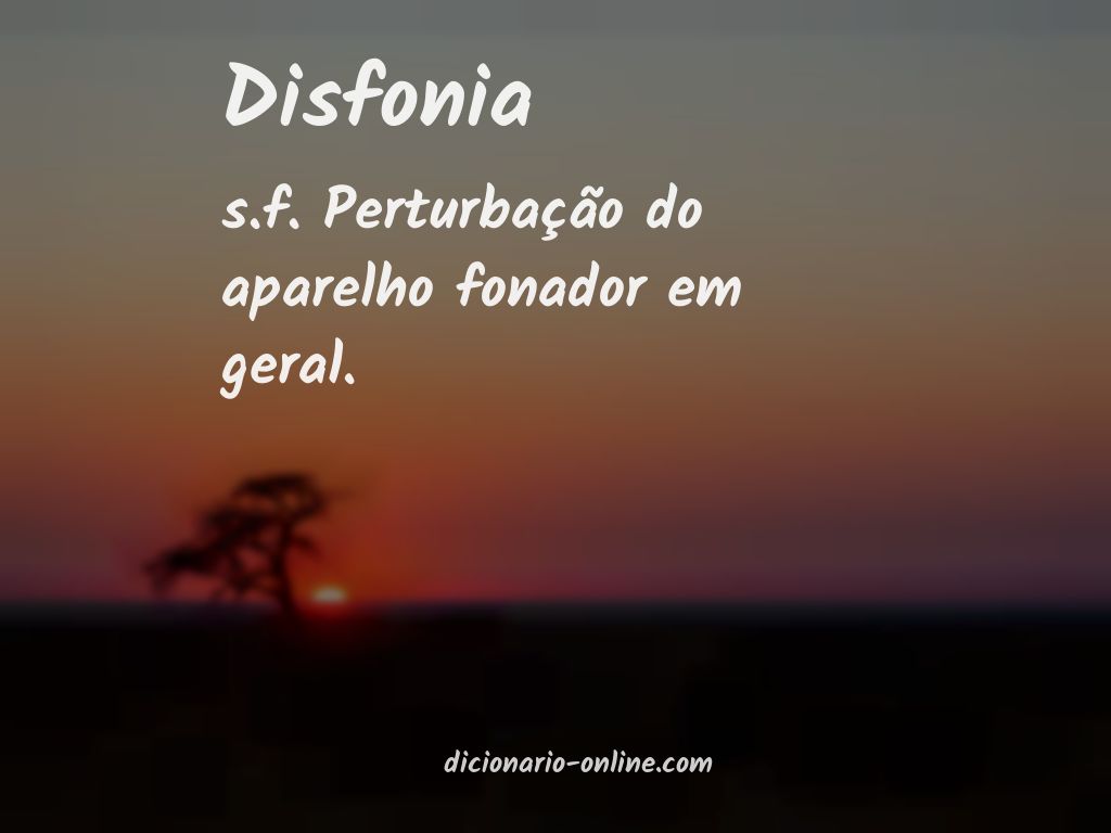 Significado de disfonia