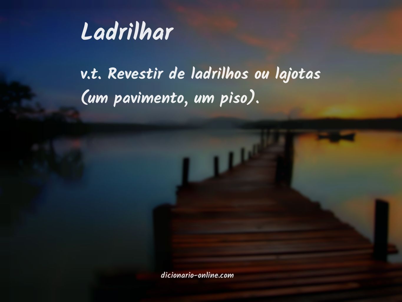 Significado de ladrilhar