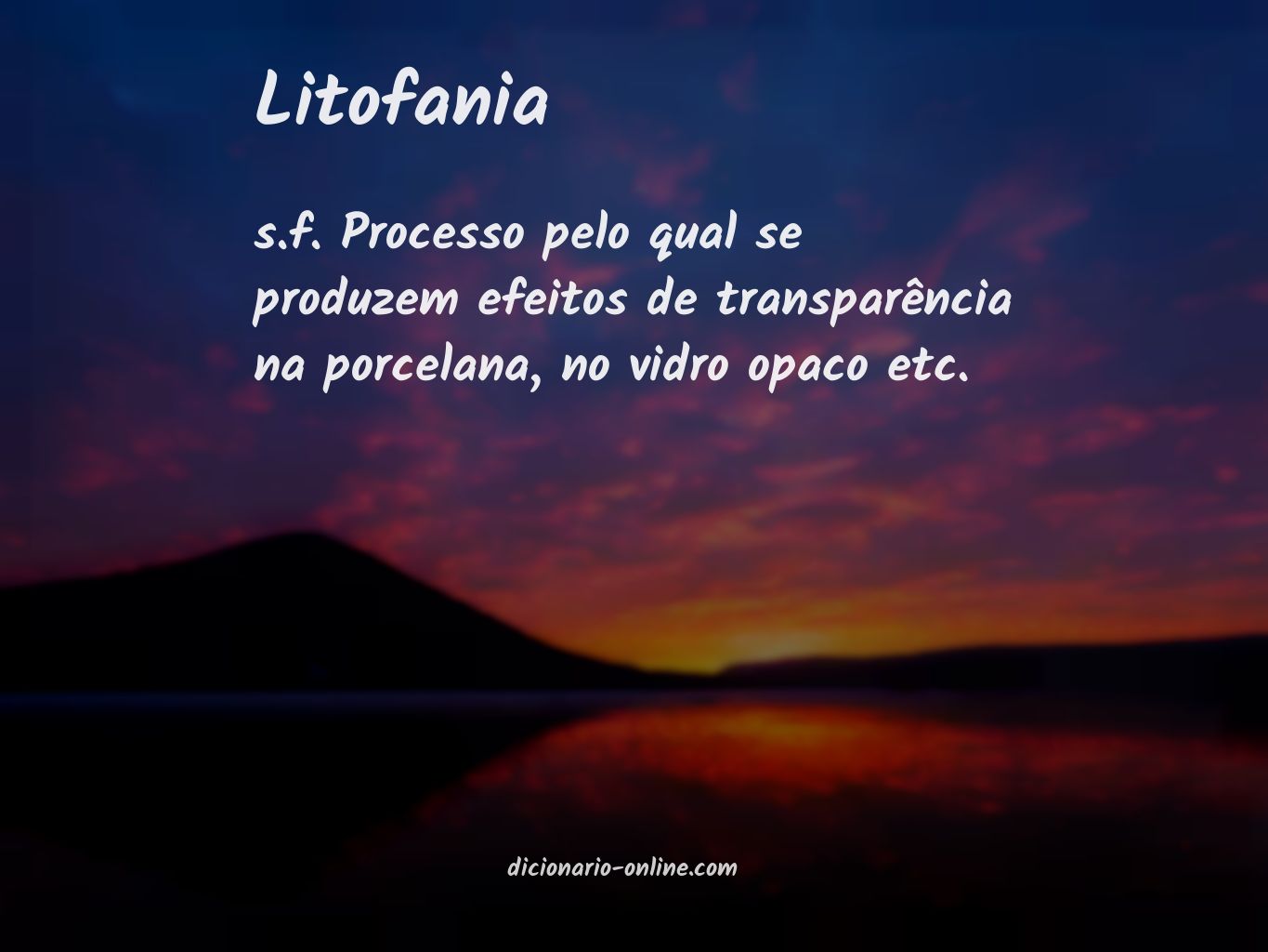 Significado de litofania
