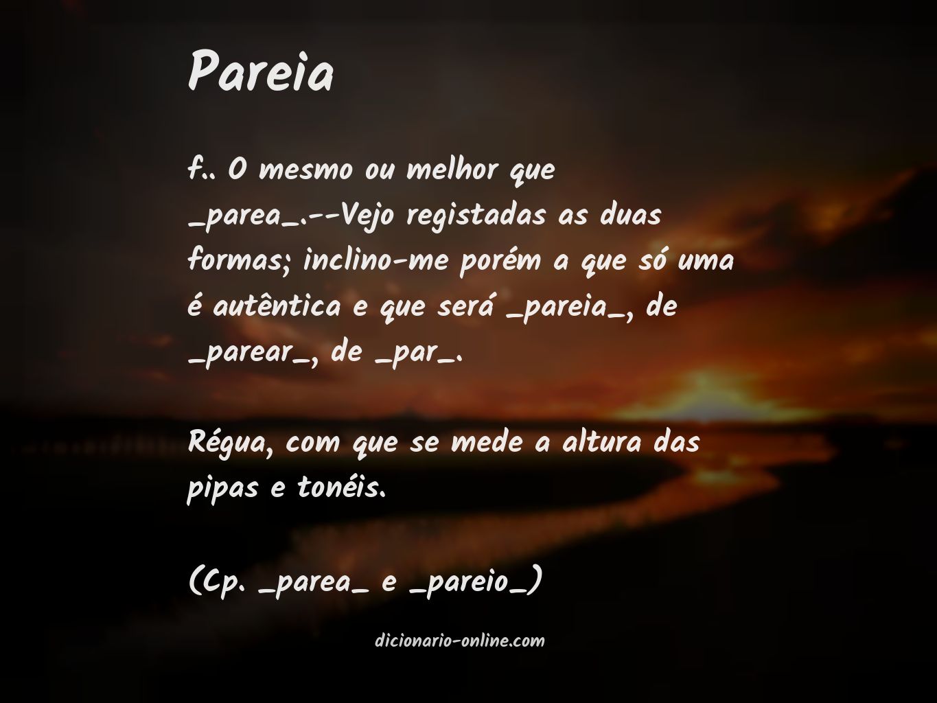 Significado de pareia