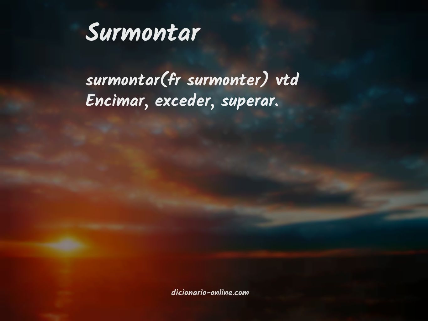 Significado de surmontar