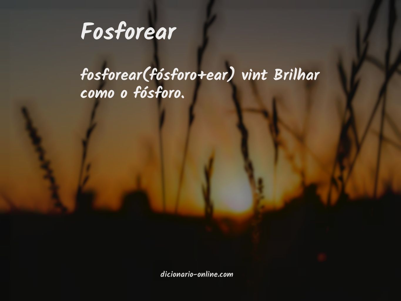 Significado de fosforear