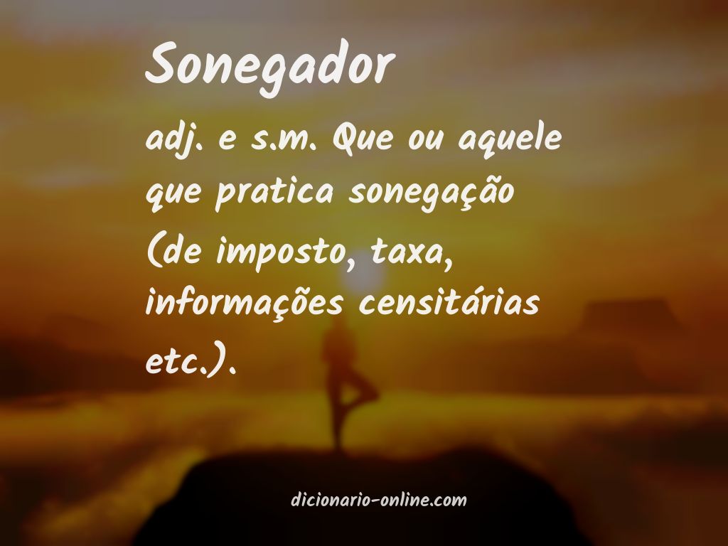 Significado de sonegador