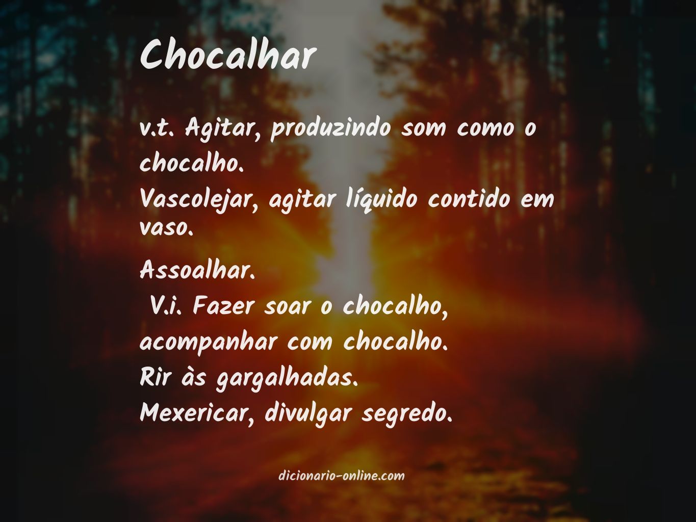 Significado de chocalhar