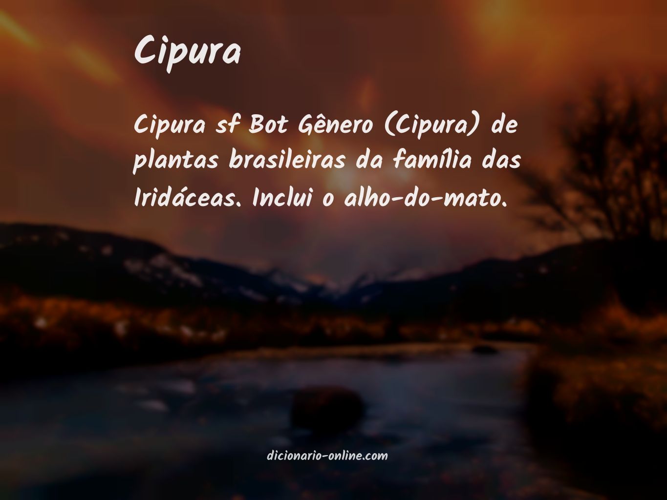 Significado de cipura