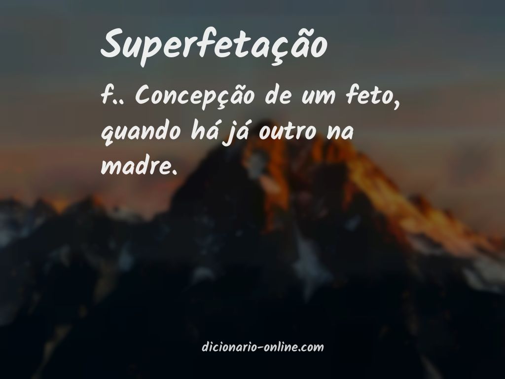 Significado de superfetação