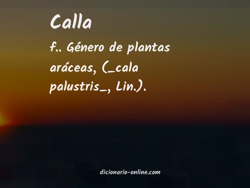 Significado de calla