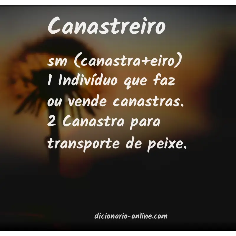 Significado de canastreiro