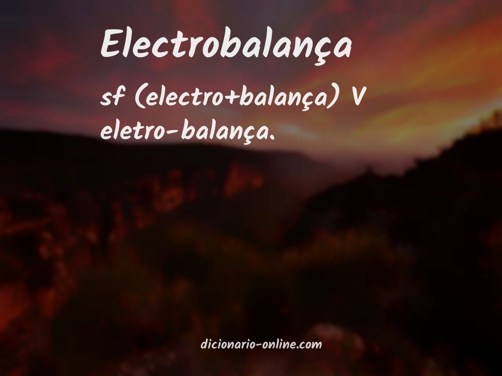 Significado de electrobalança