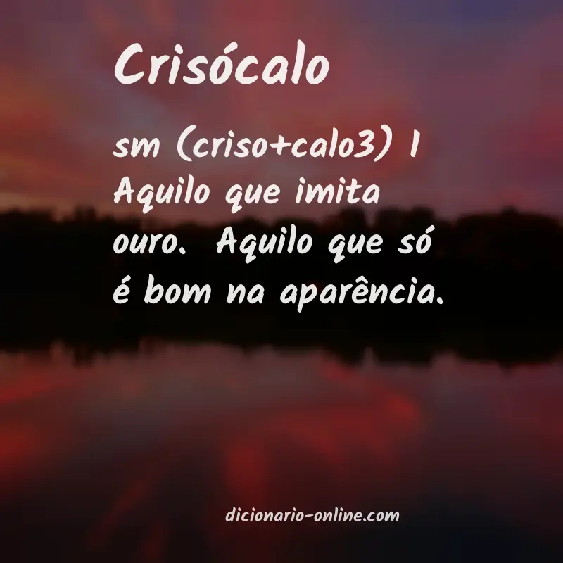 Significado de crisócalo