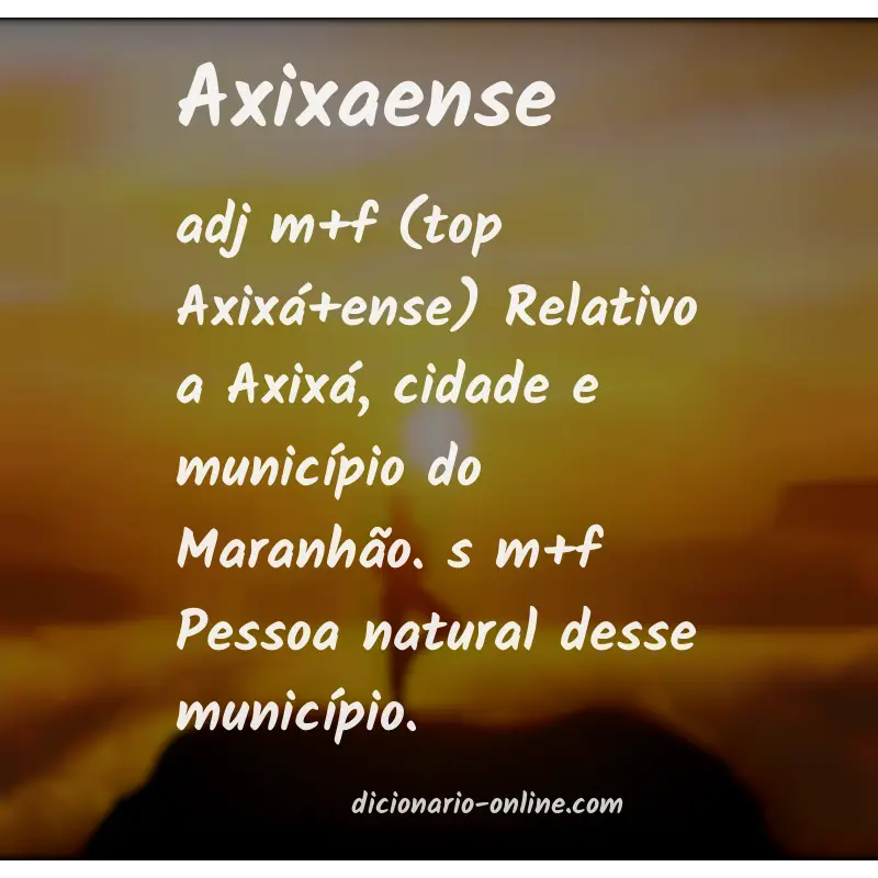 Significado de axixaense