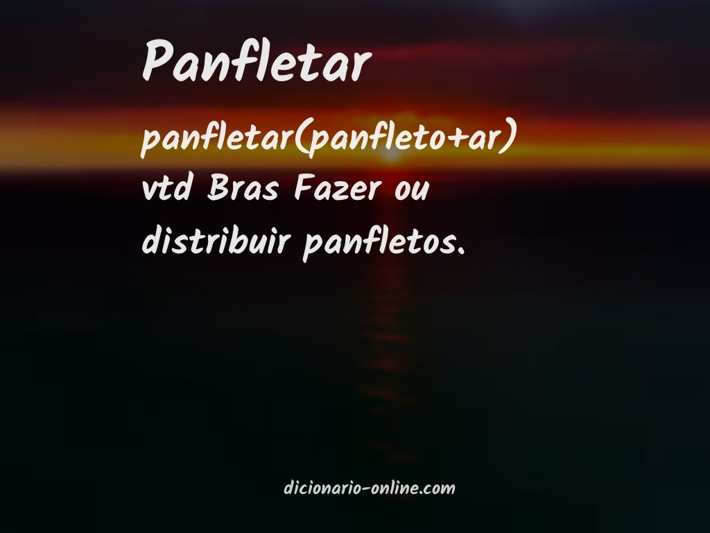 Significado de panfletar