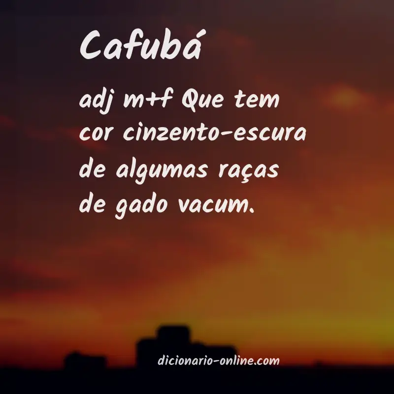 Significado de cafubá