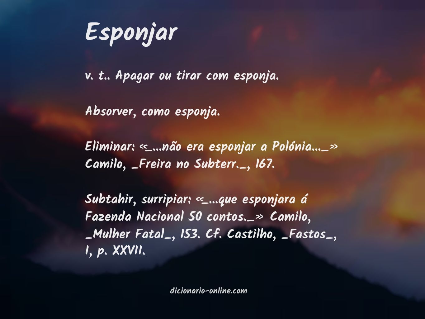 Significado de esponjar