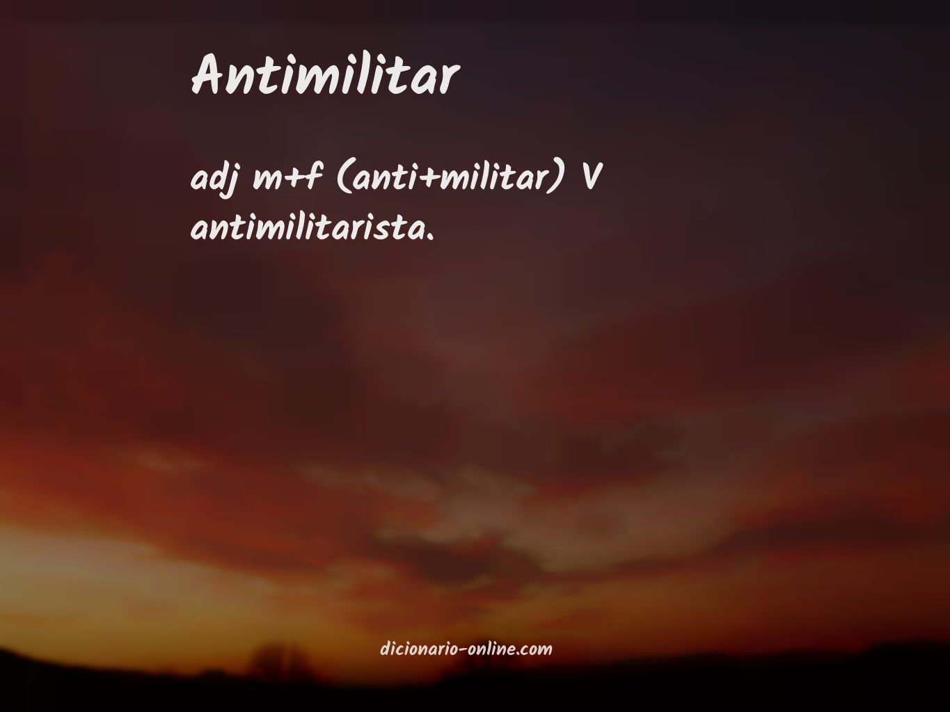 Significado de antimilitar