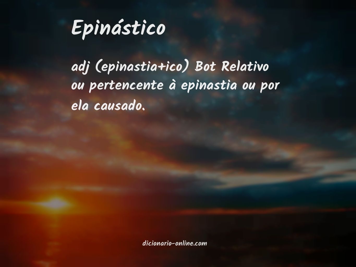 Significado de epinástico