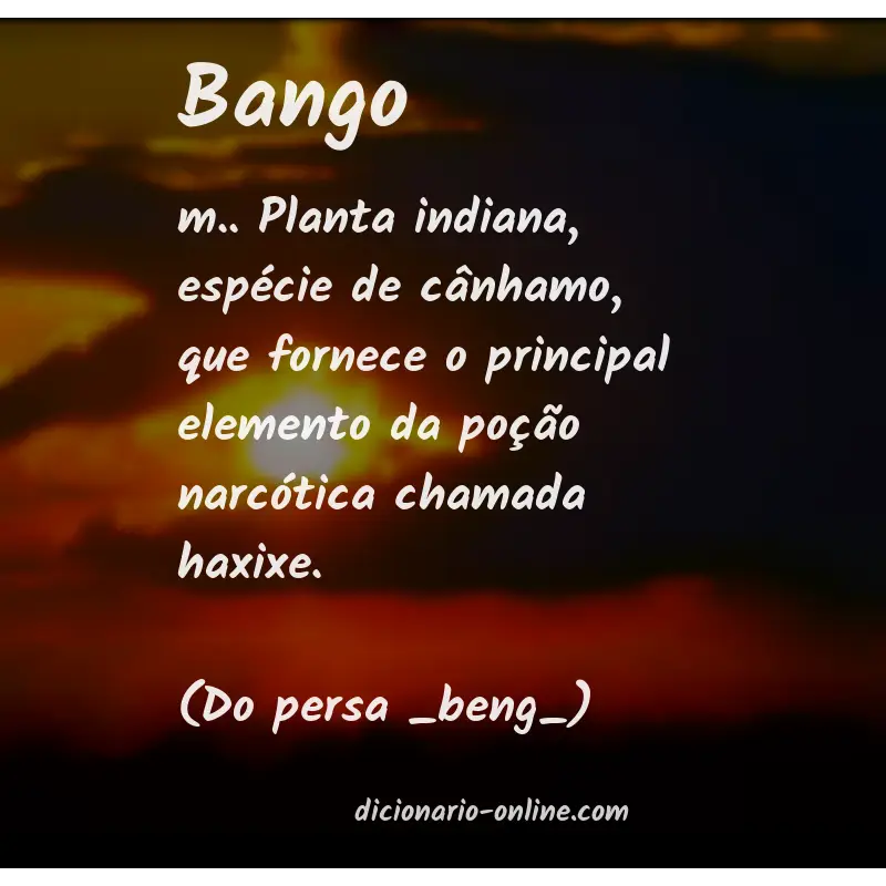 Significado de bango