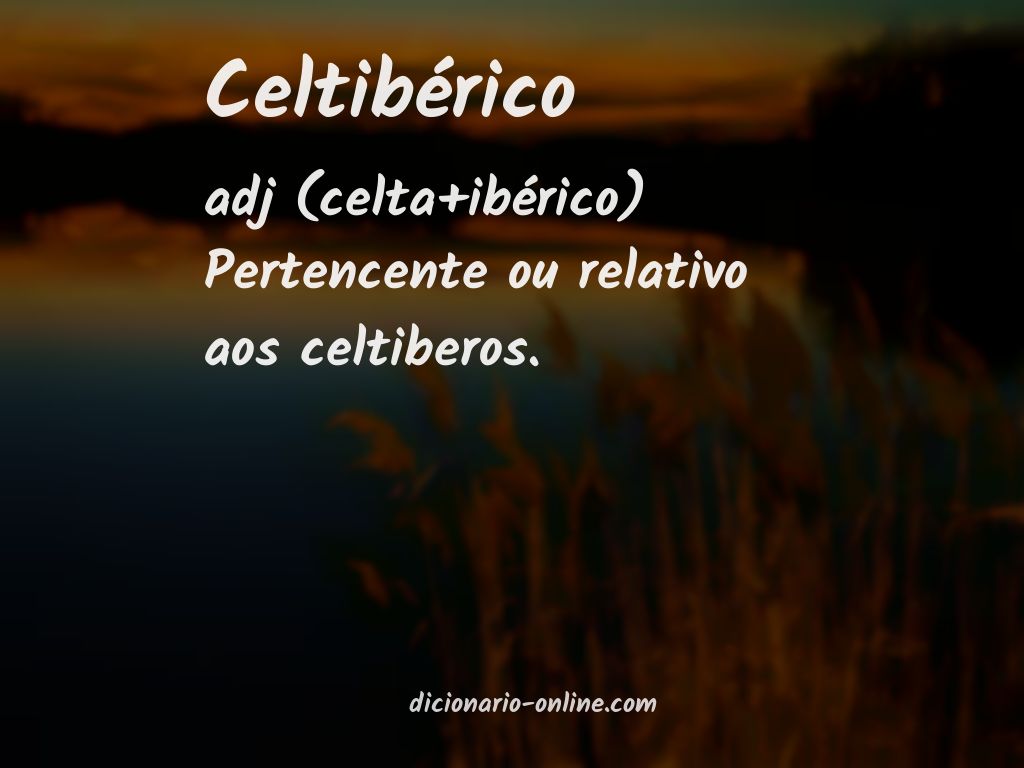 Significado de celtibérico