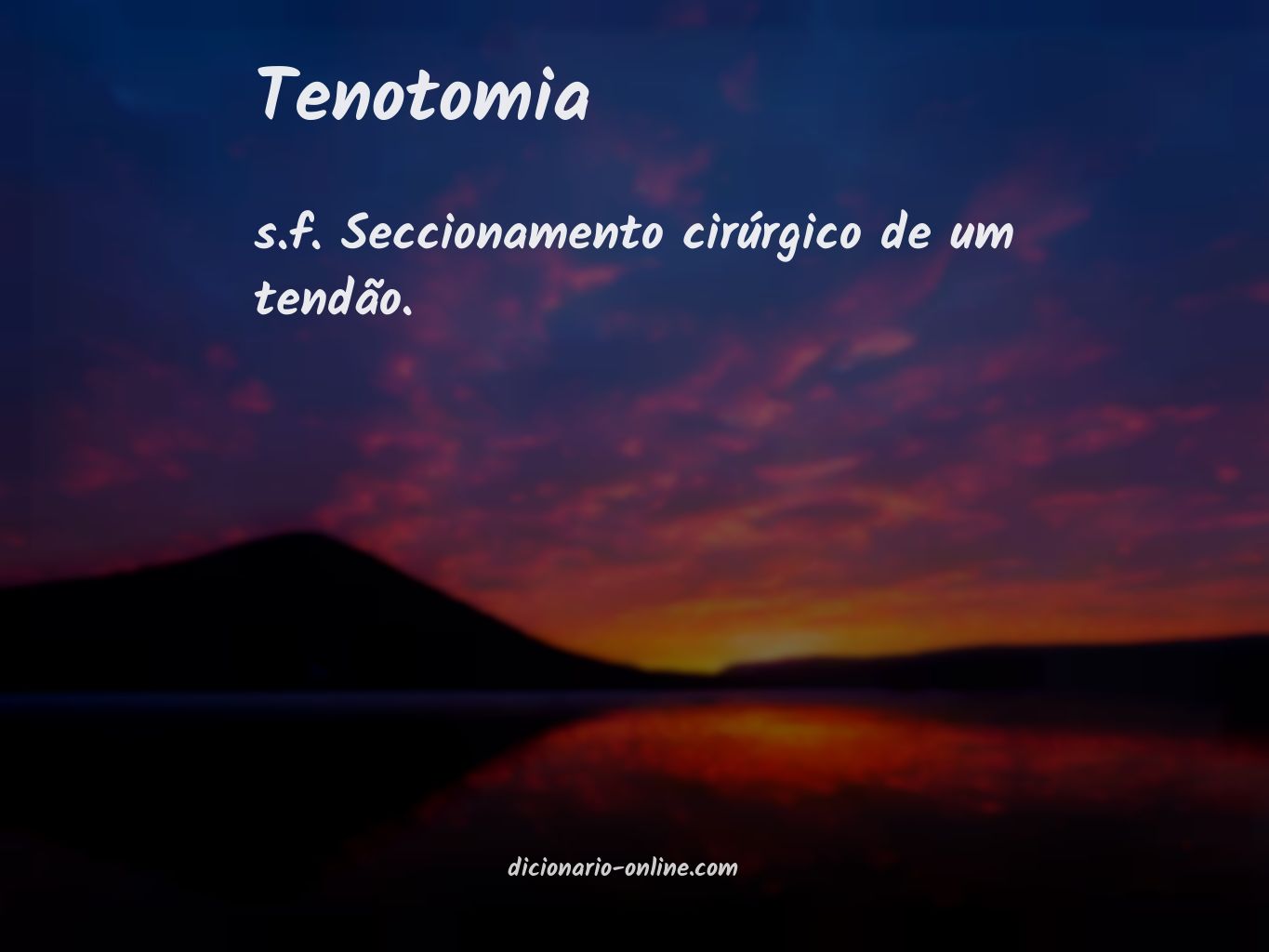 Significado de tenotomia