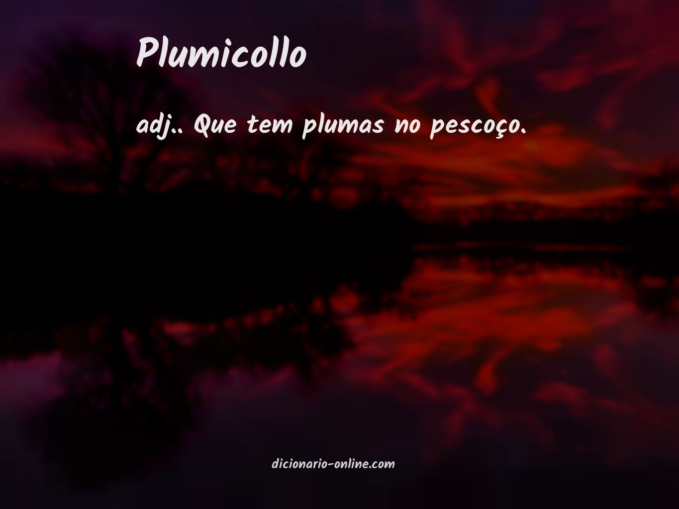 Significado de plumicollo