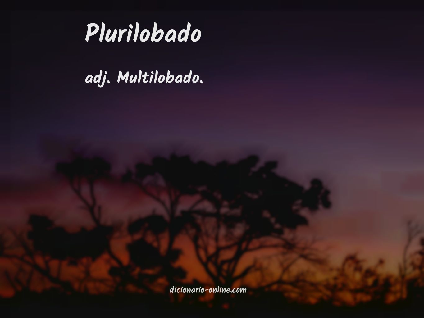 Significado de plurilobado