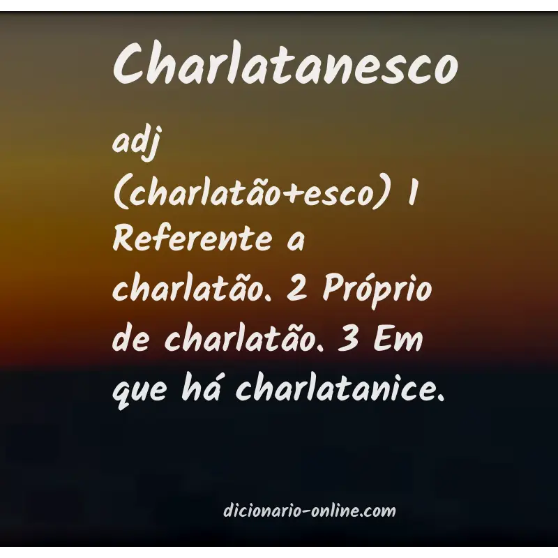 Significado de charlatanesco