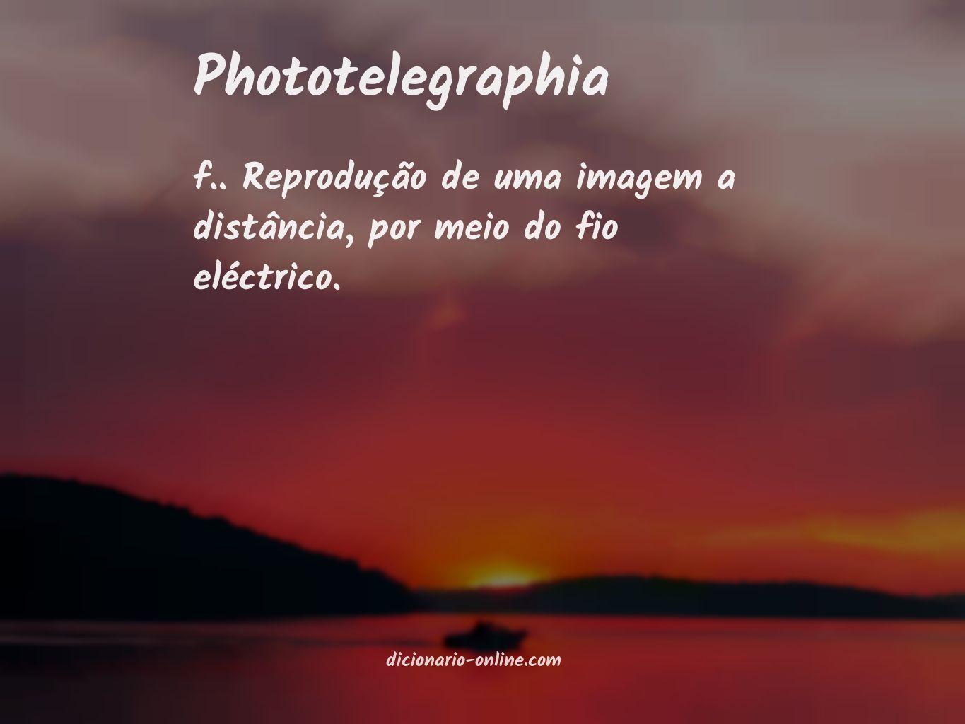 Significado de phototelegraphia