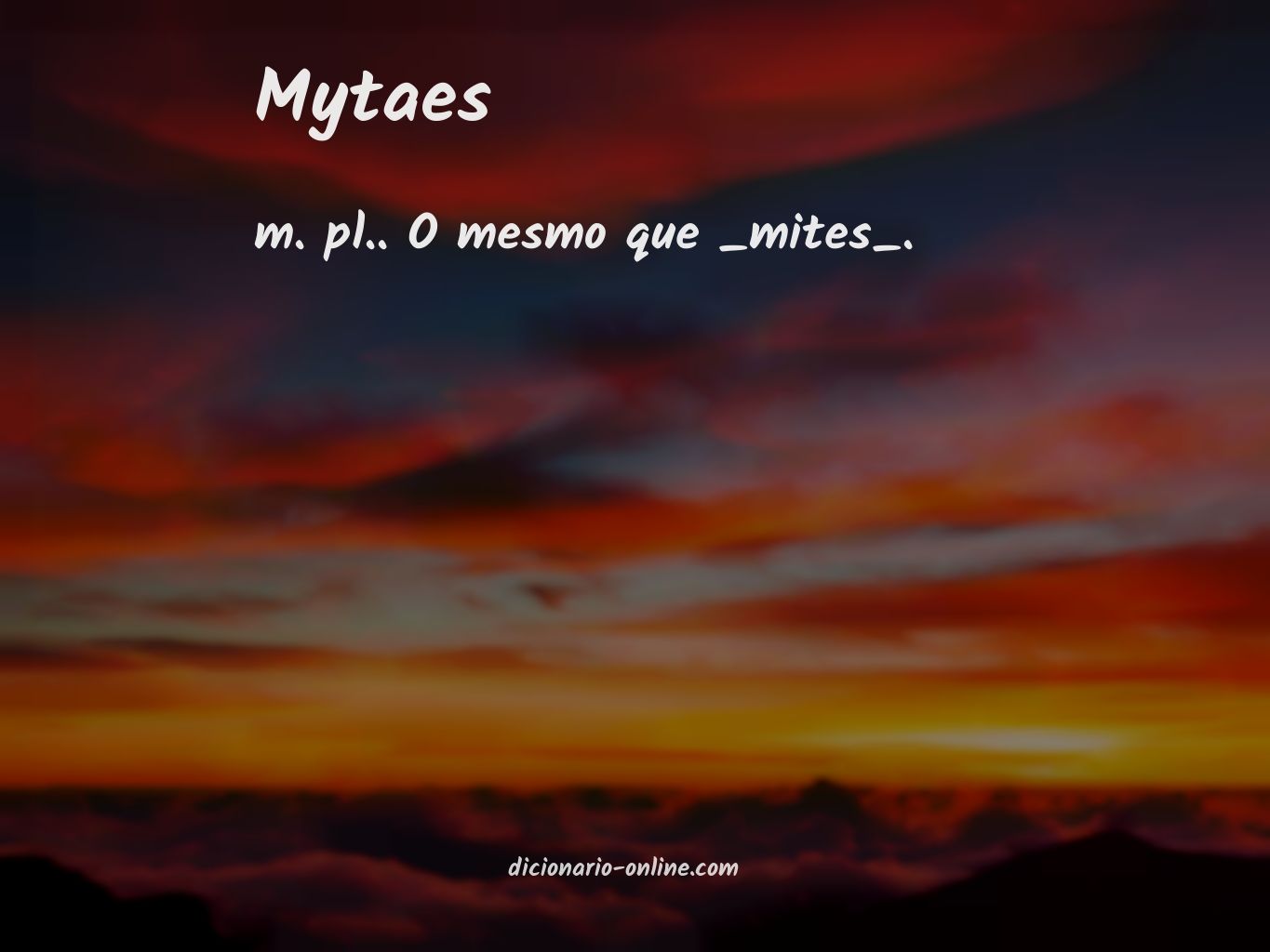 Significado de mytaes