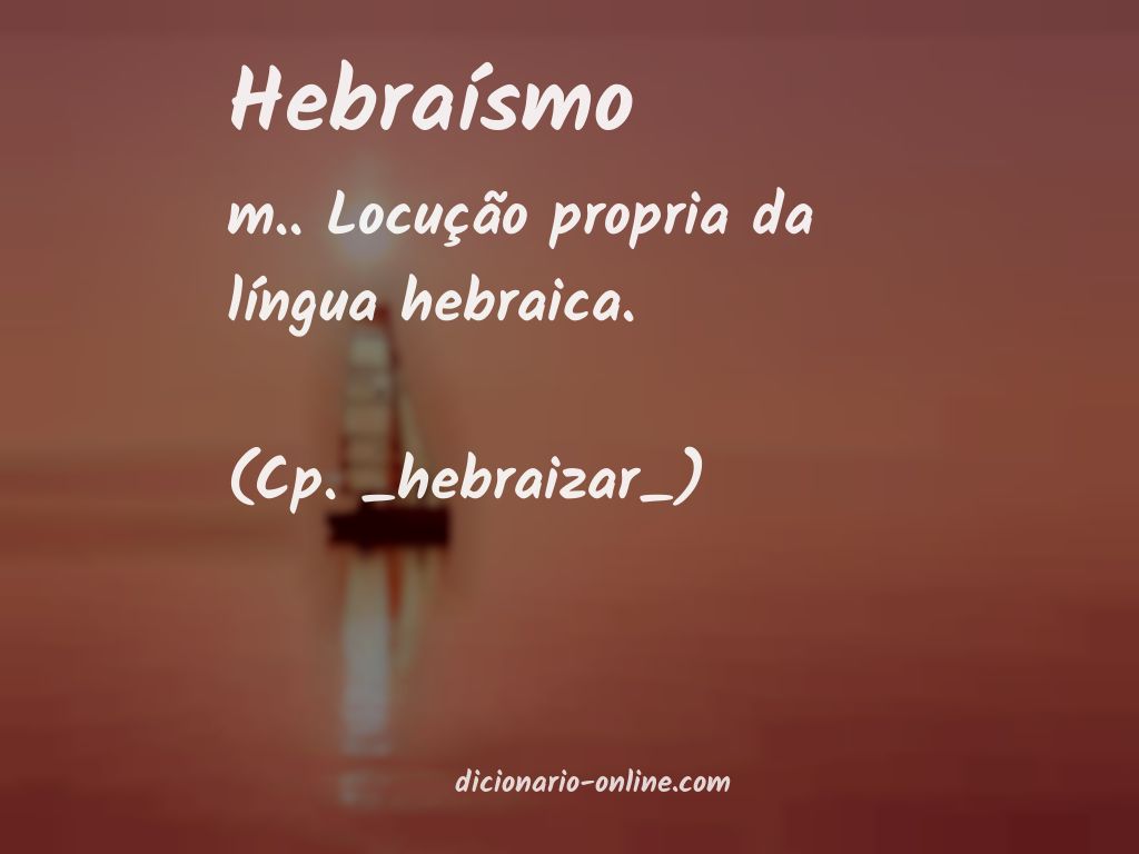 Significado de hebraísmo