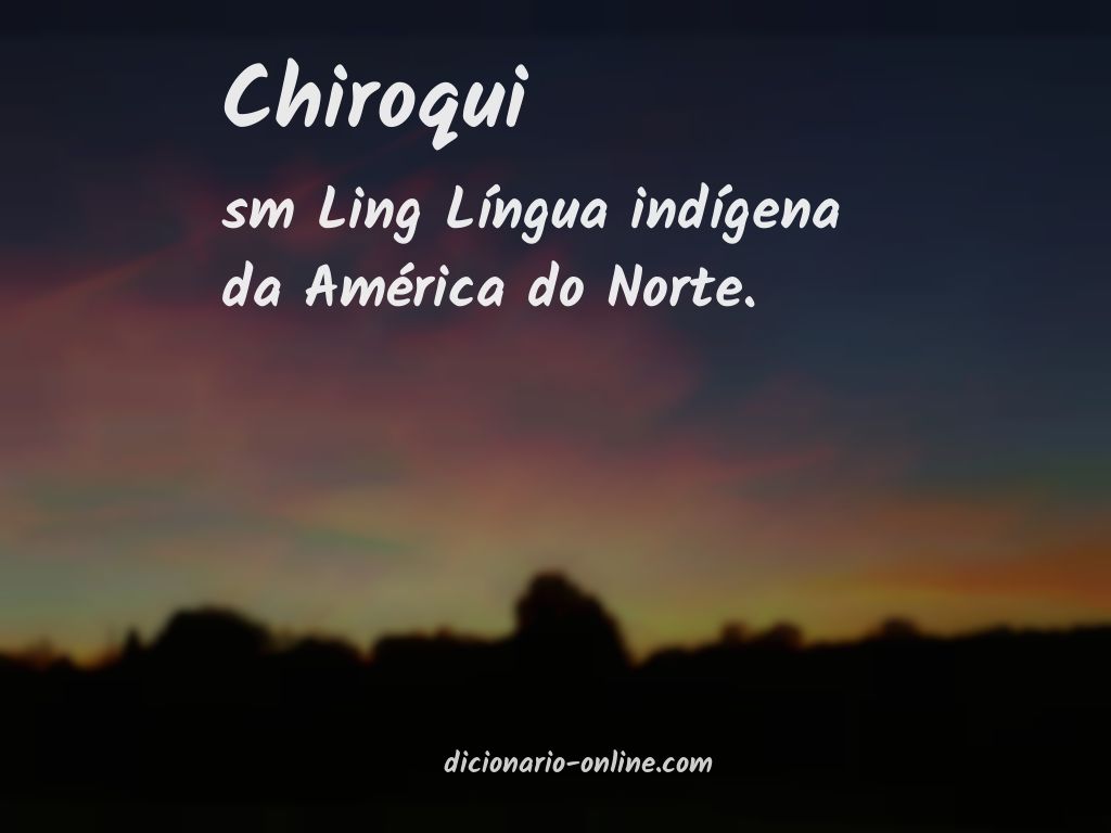 Significado de chiroqui