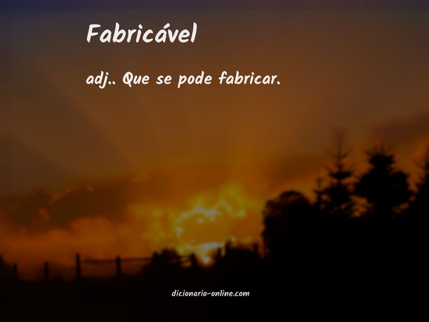 Significado de fabricável