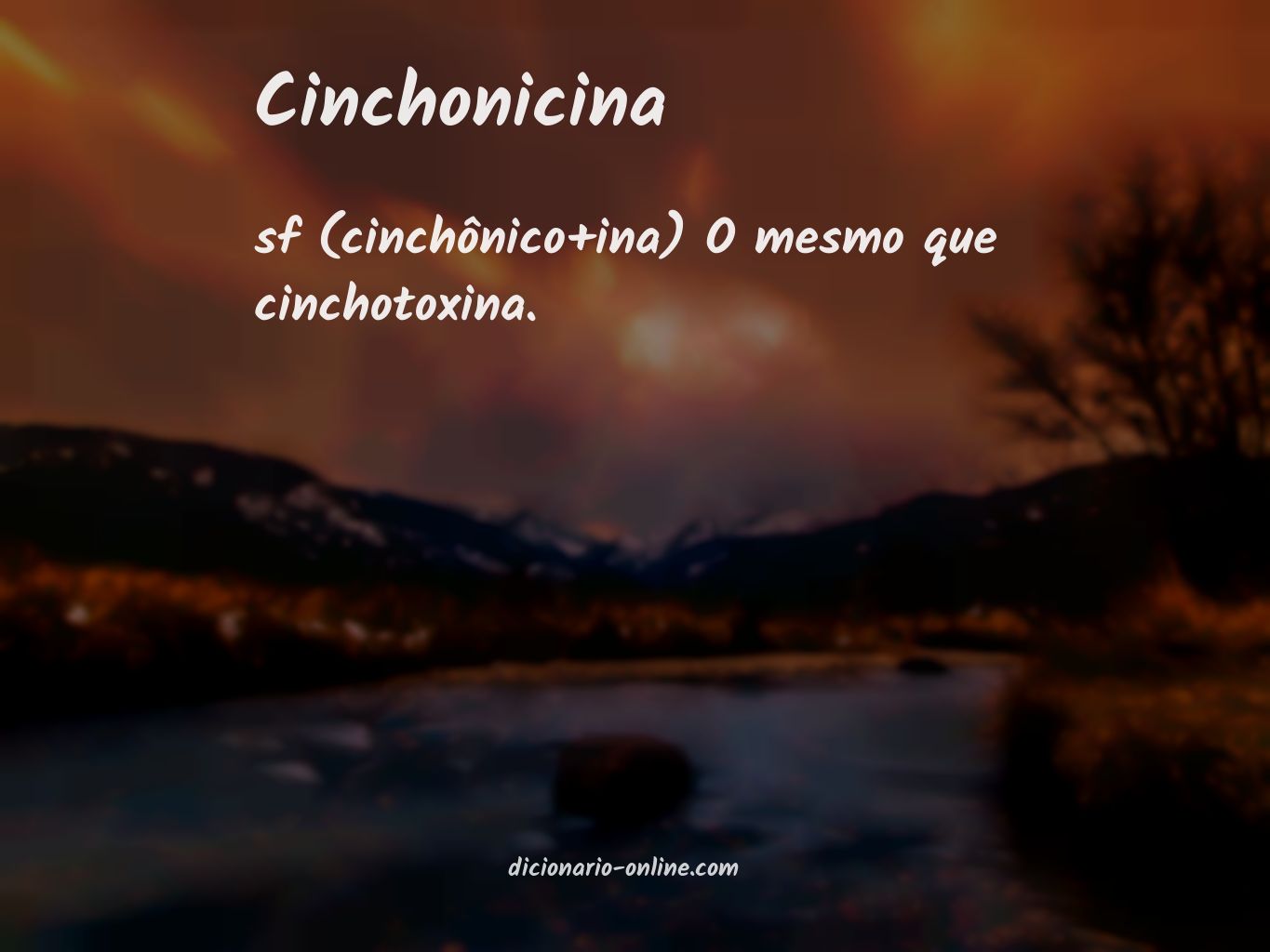 Significado de cinchonicina