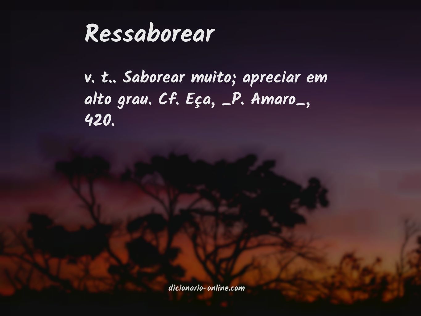 Significado de ressaborear