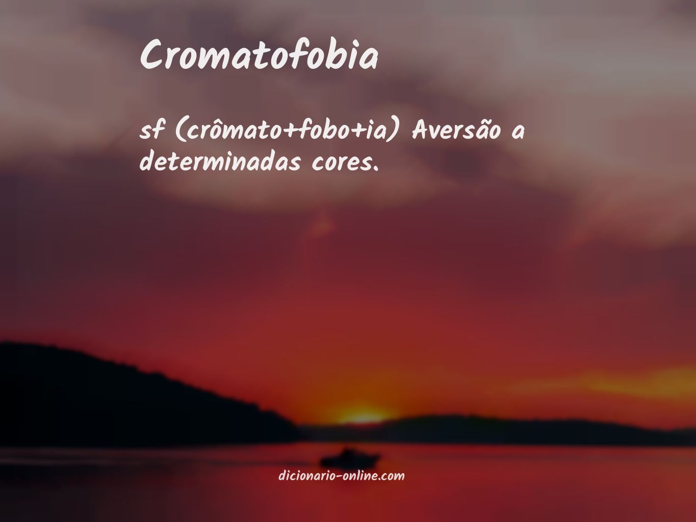 Significado de cromatofobia
