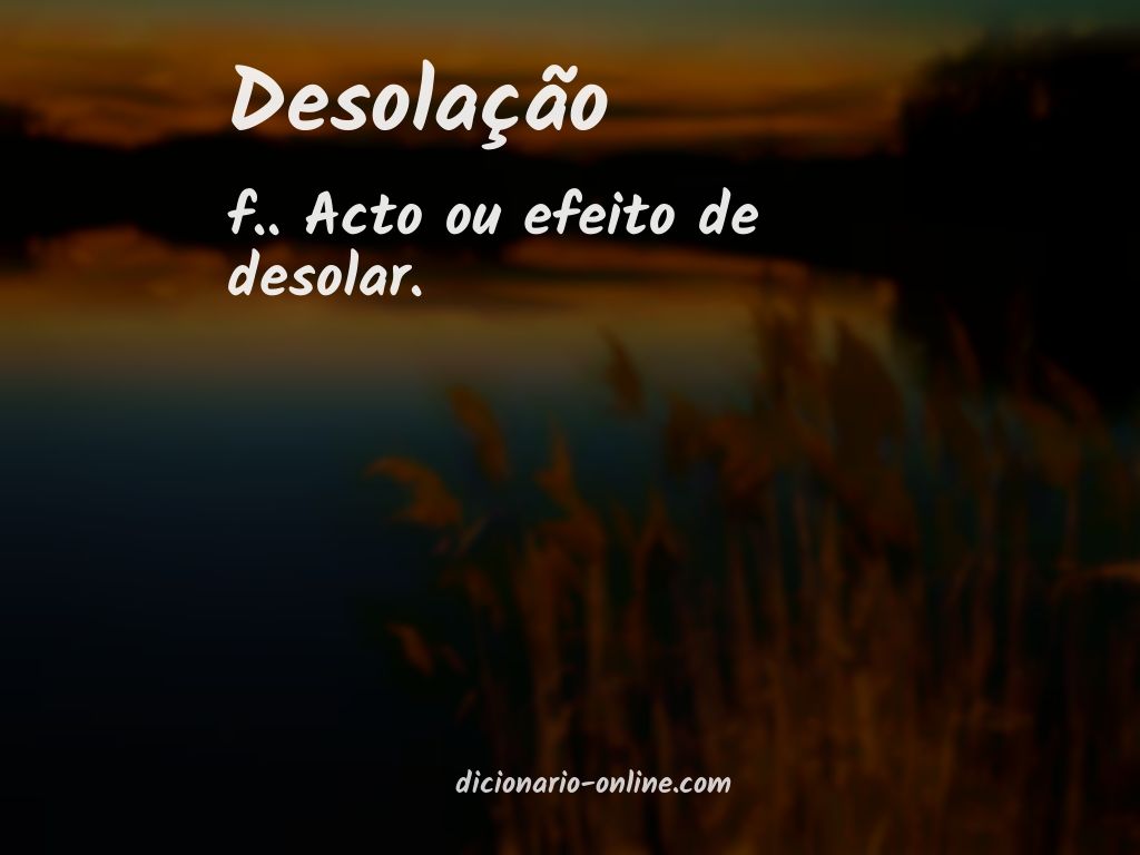 Significado de desolação