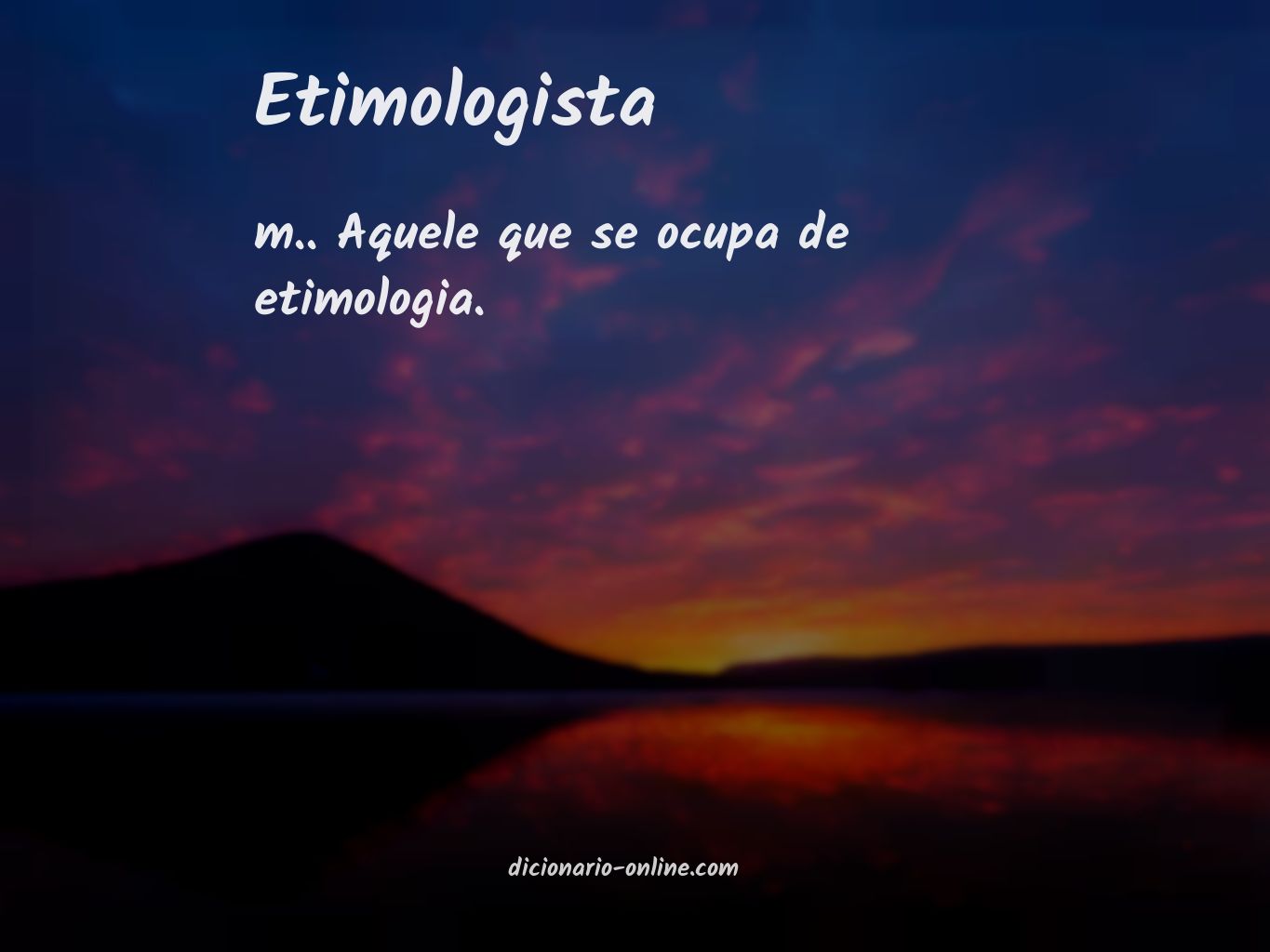 Significado de etimologista