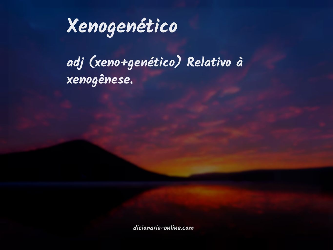 Significado de xenogenético