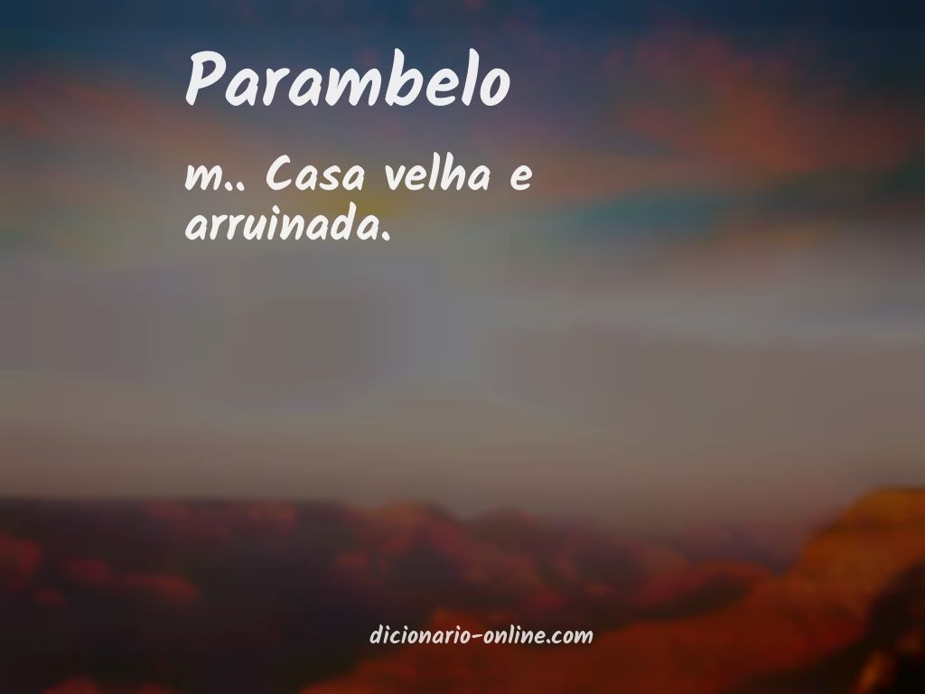 Significado de parambelo