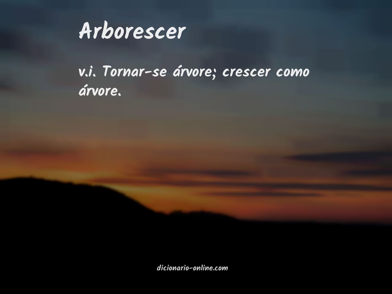 Significado de arborescer